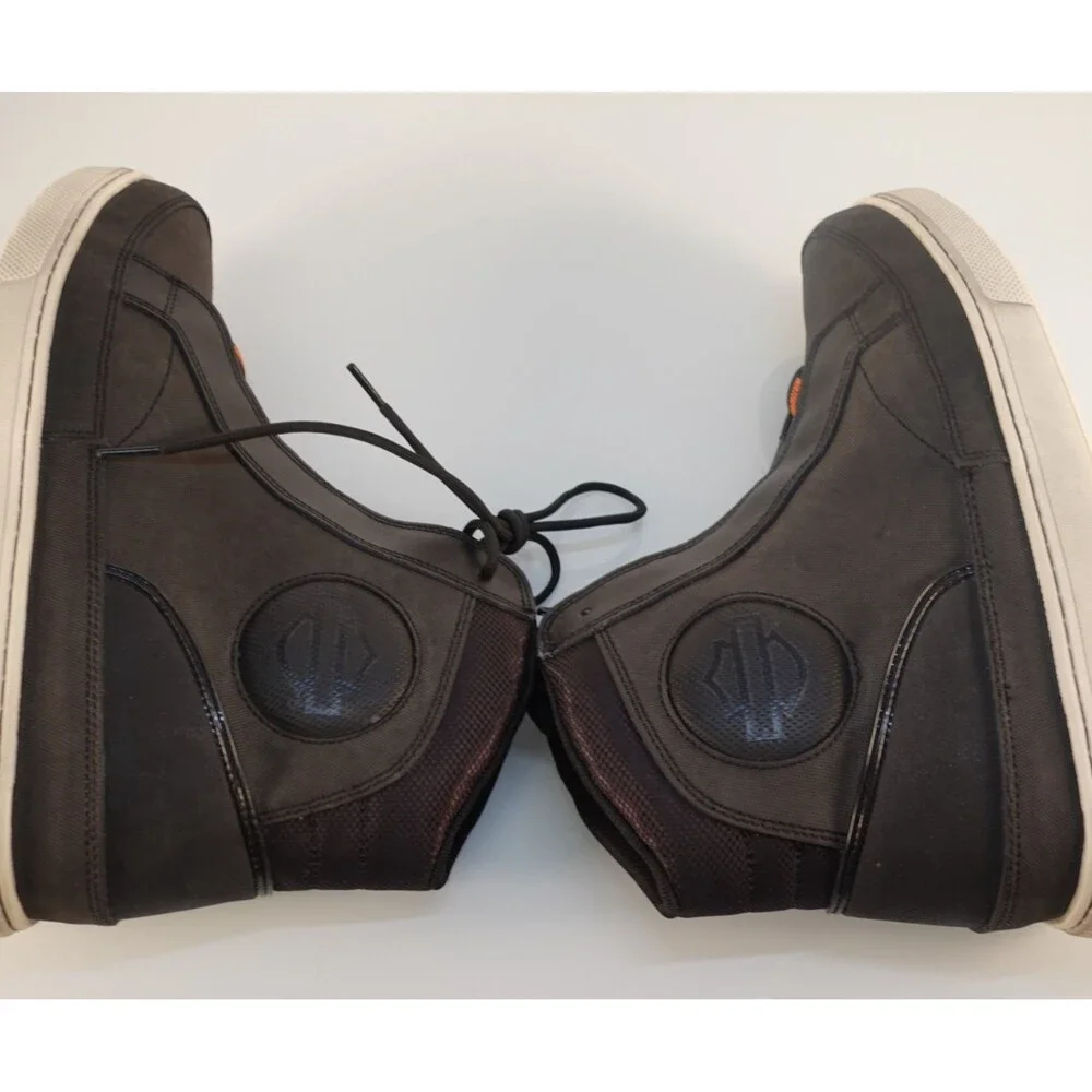 Harley-Davidson Men's Vardon Black Waterproof Leather Riding Sneakers D96175 12M